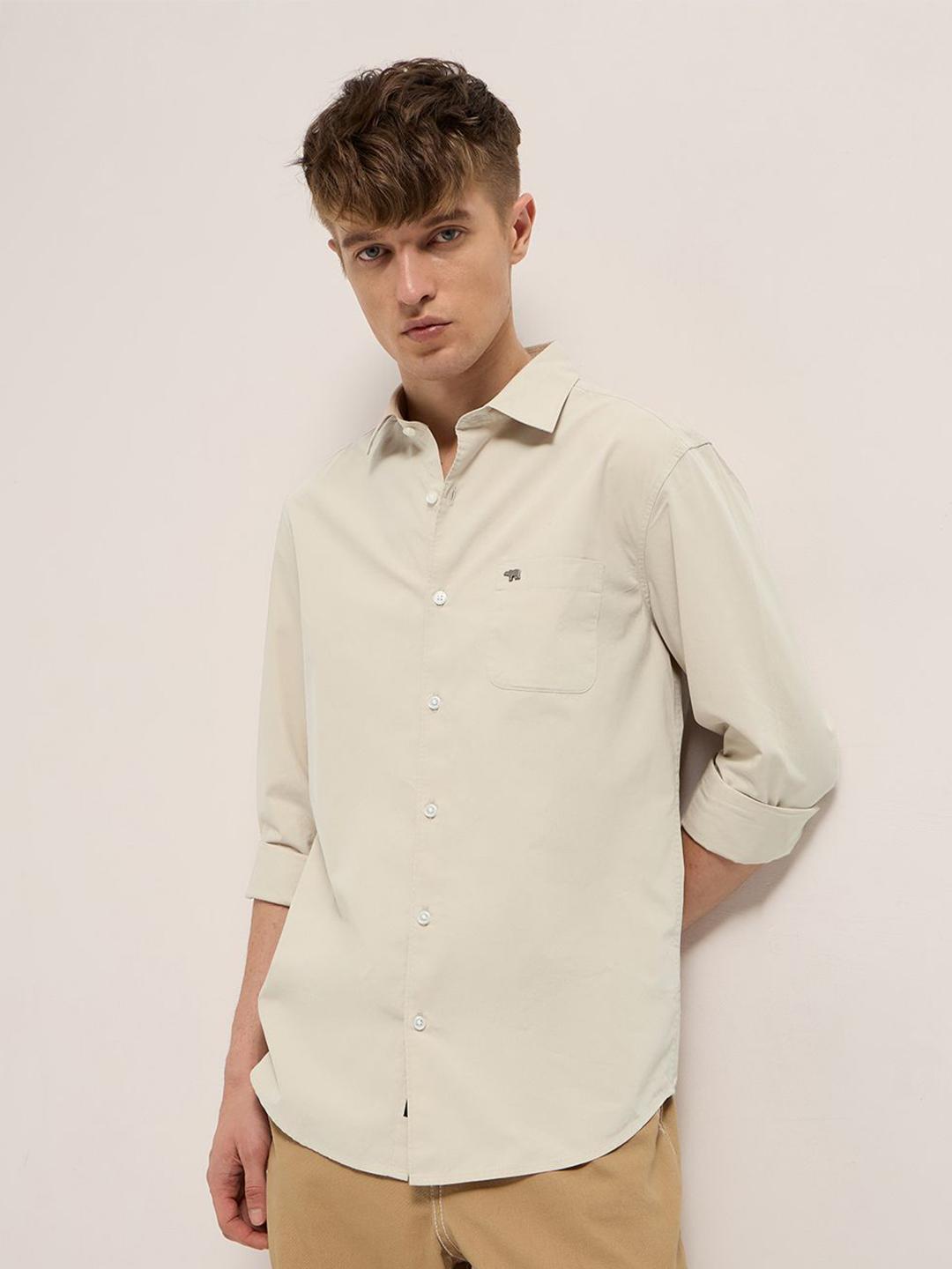 THE BEAR HOUSE Men Slim Fit Casual Shirt
