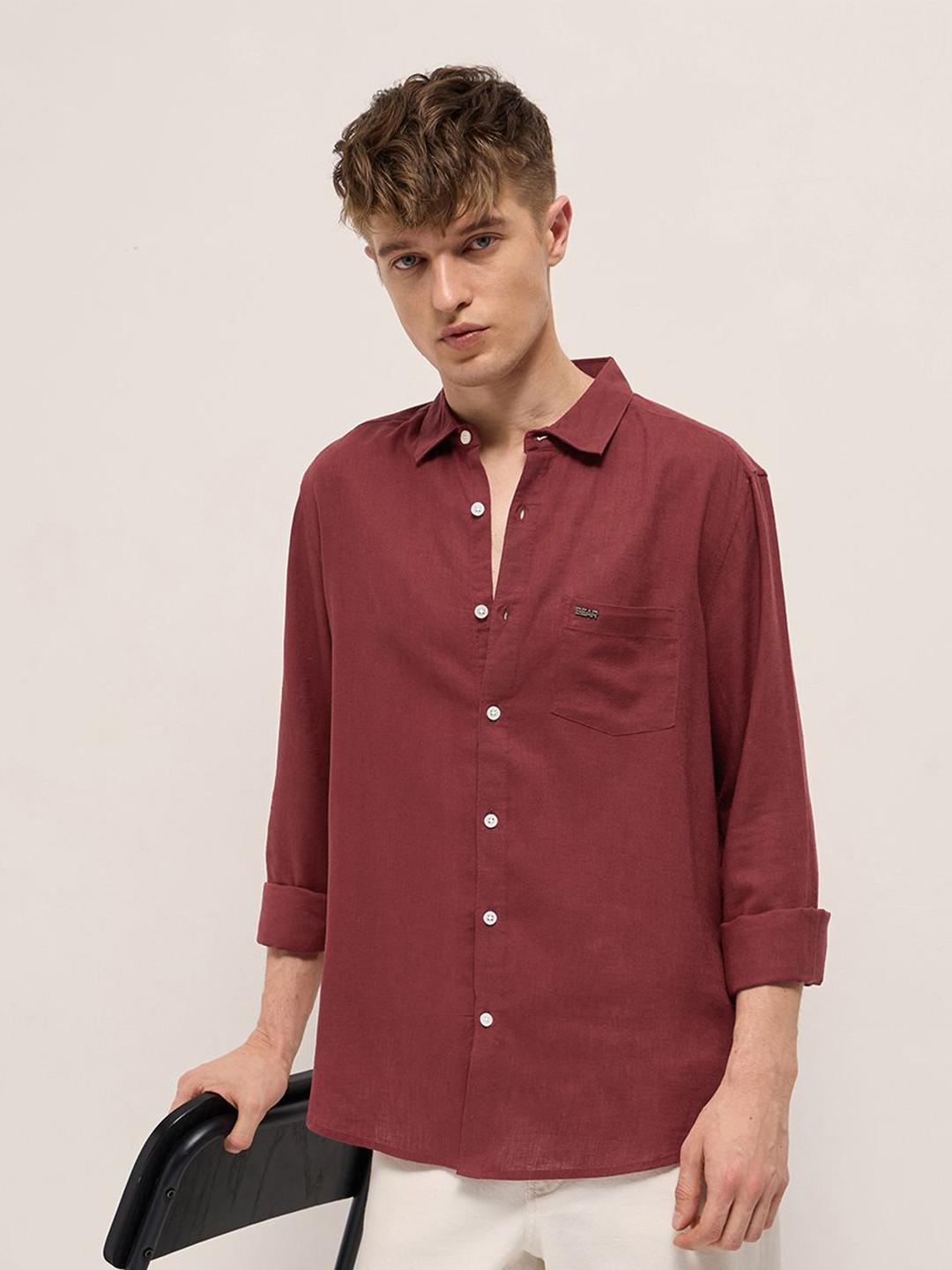 THE BEAR HOUSE Men Slim Fit Casual Shirt