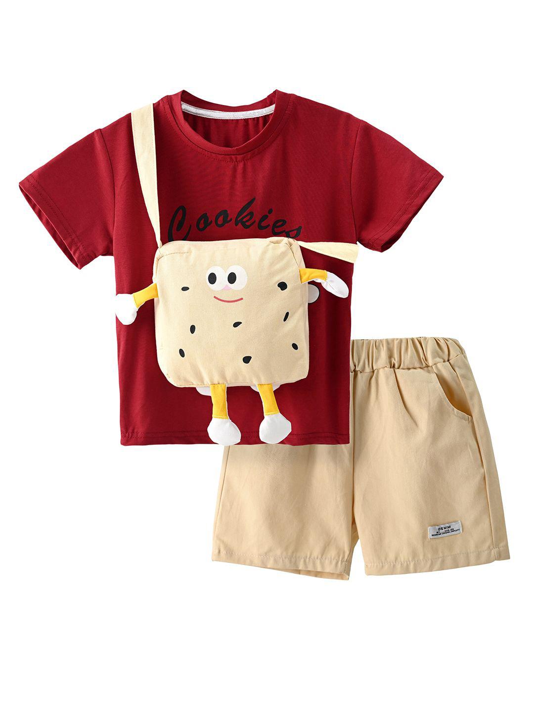 Buy Bold N Elegant Kids Spongebob Printed Round Neck Pure Cotton T Shirt With Shorts -  - Apparel for Unisex Kids