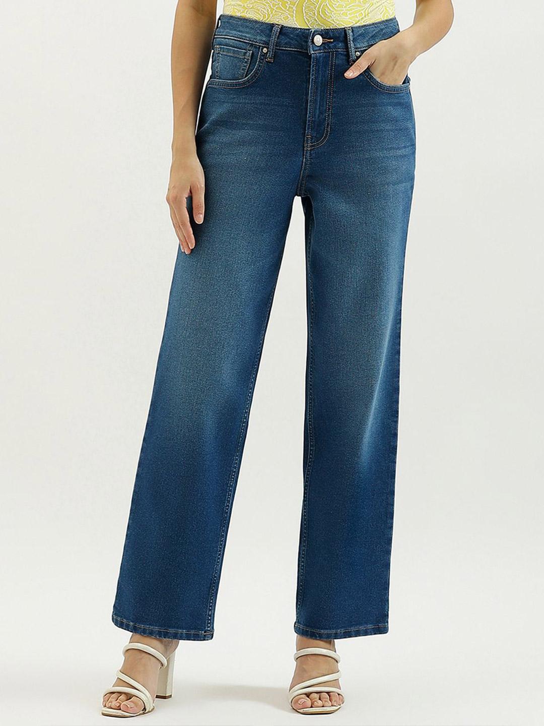 United Colors of Benetton Women Straight Fit High-Rise Jeans