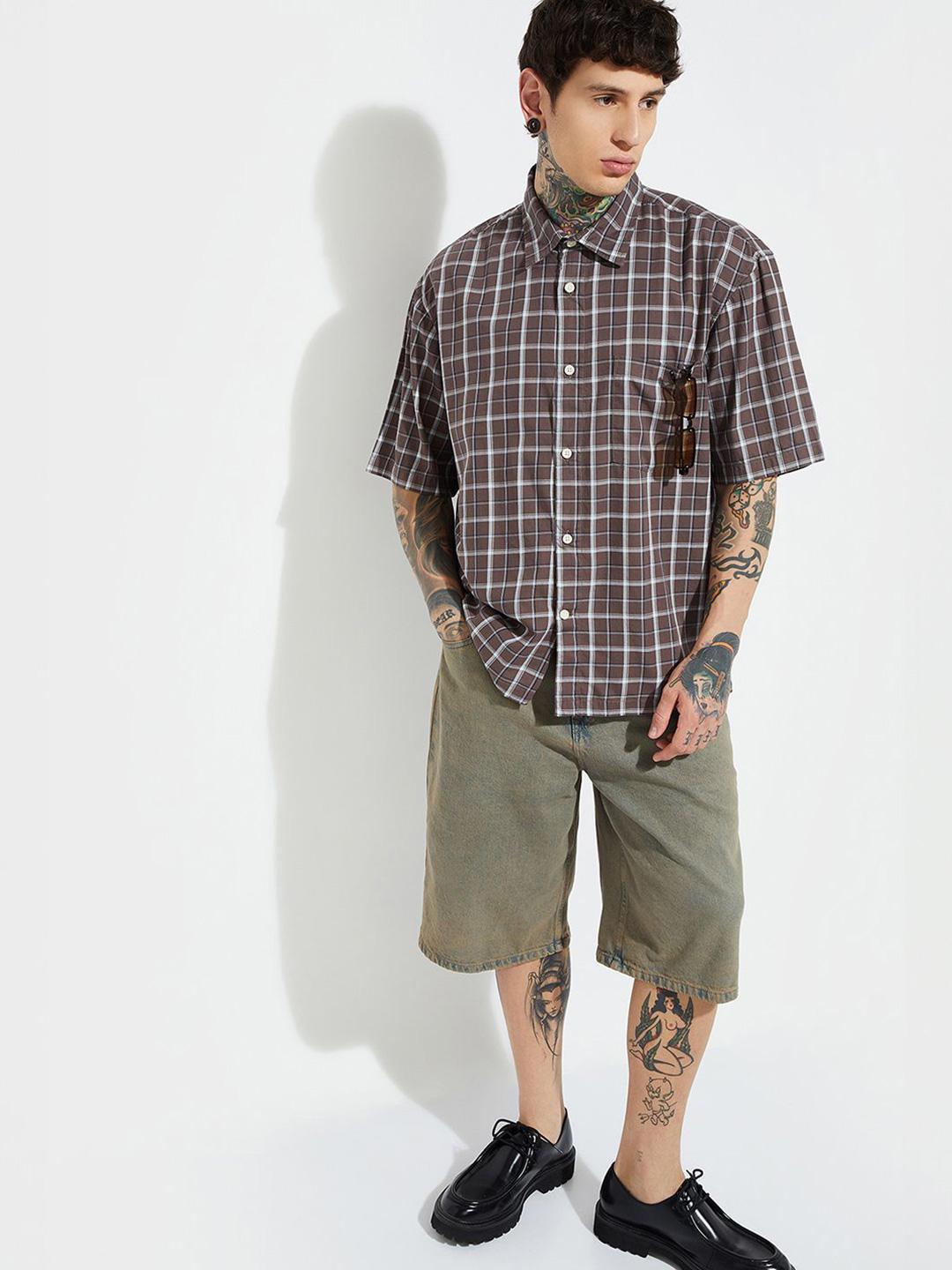 max Men Checked Cotton Casual Shirt