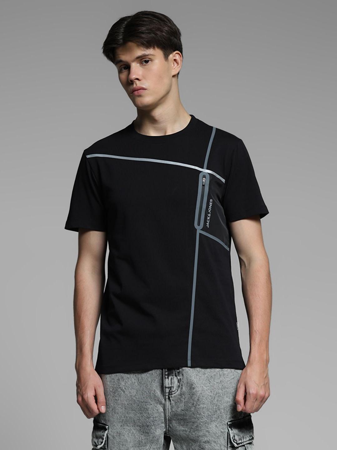 Jack & Jones Printed Pure Cotton Casual T-shirt
