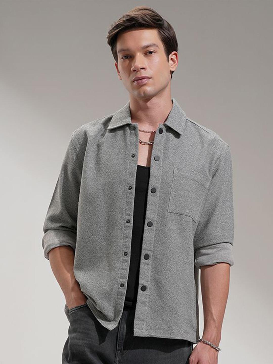 HIGHLANDER Men Comfort Opaque Casual Regular Fit Shirt