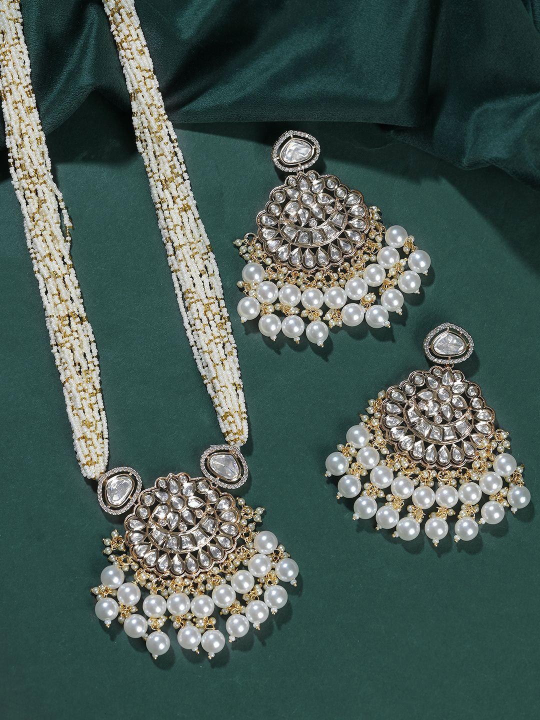 Buy Kundan Elegance Rajwada Haar Necklace Set - - Accessories for Women