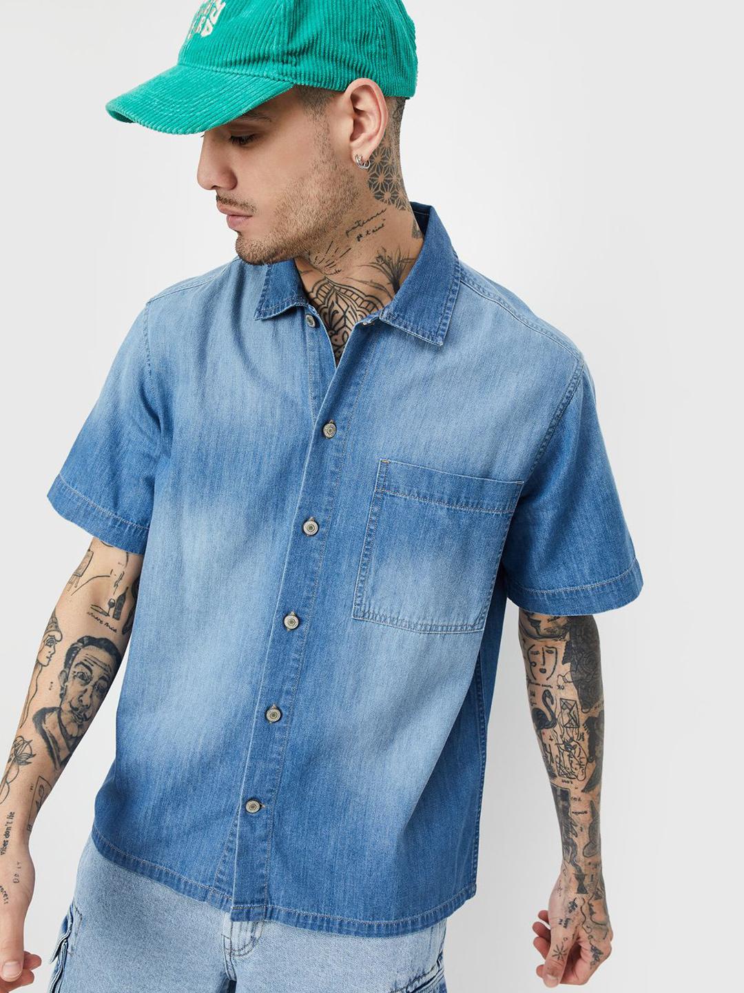 max Men Opaque Faded Regular Fit Casual Shirt