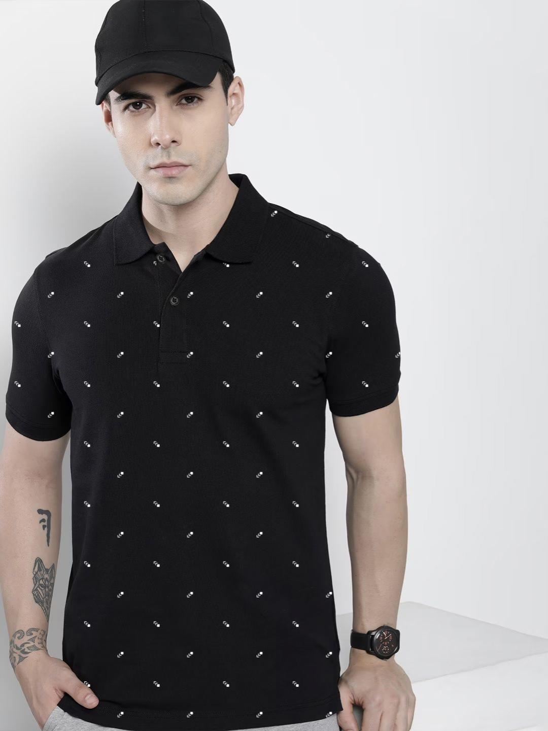 Buy SZN Men Printed Polo Collar Moisture Wicking T Shirt - Tshirts for ...