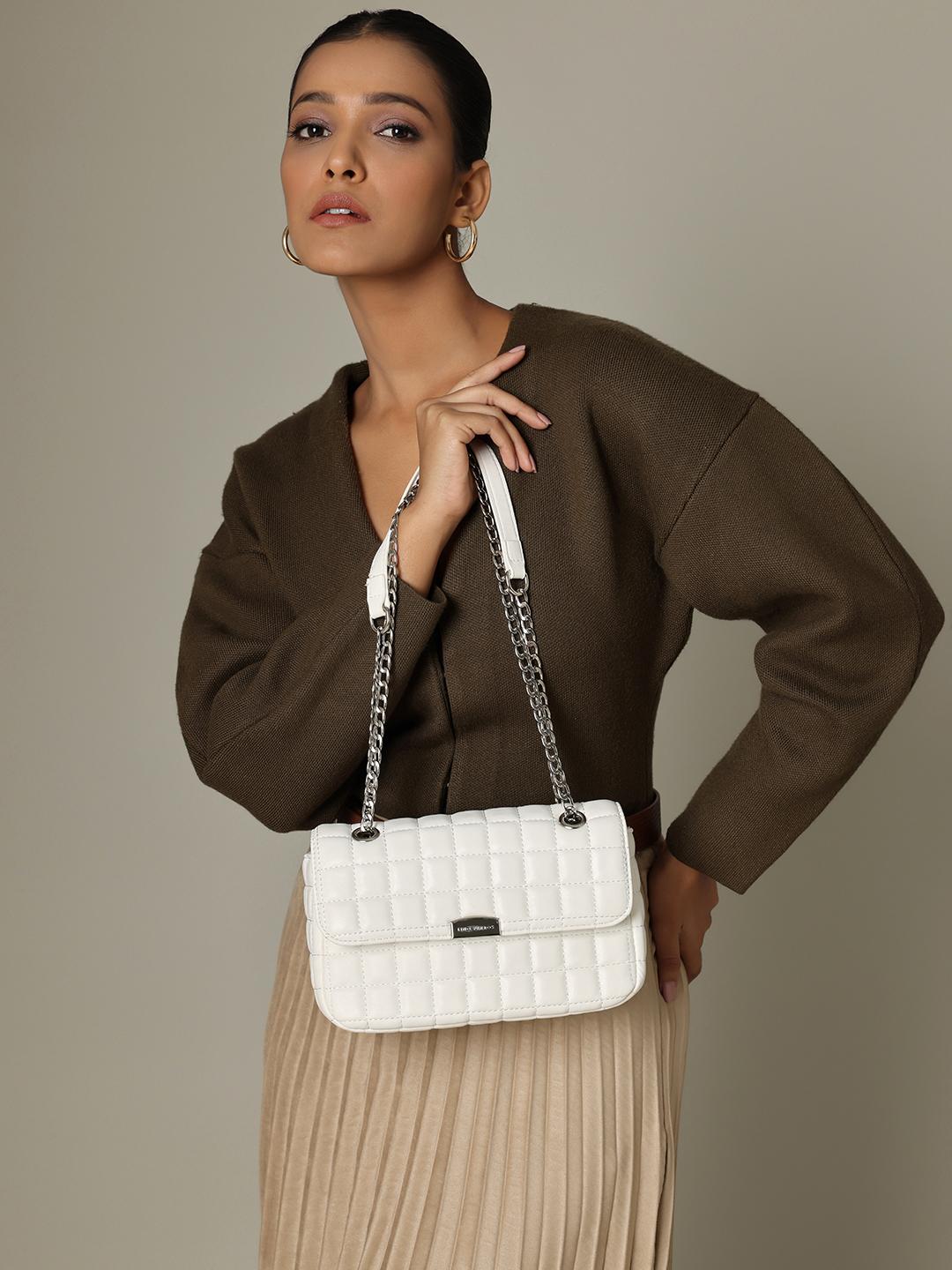 Buy Lino Perros Leather Quilted Structured Sling Bag -  - Accessories for Women