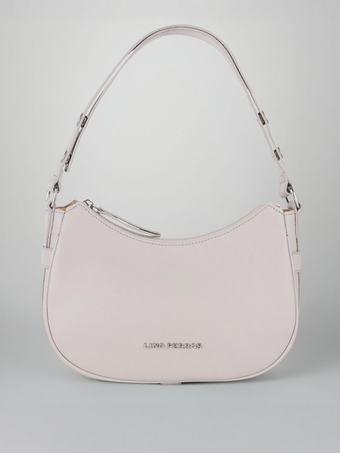 Lino Perros Women Beige Solid Structured Shoulder Bag - - Accessories for Women