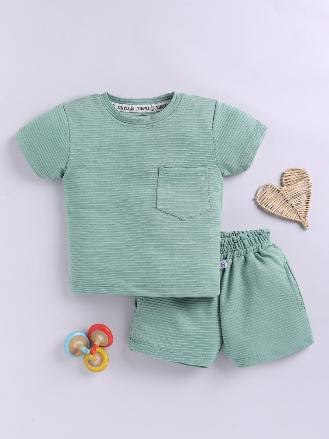 Buy YK X Tinyo Boys Ribbed T Shirt With Shorts - - Apparel for Boys