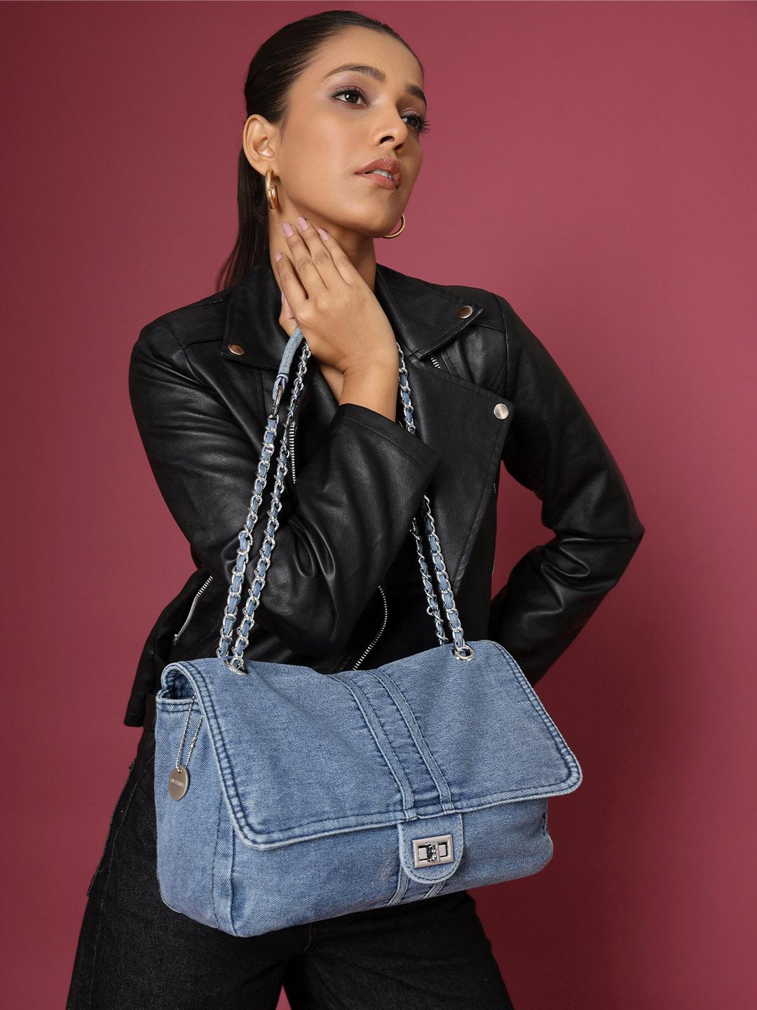 Buy Lino Perros Textured Medium Structured Shoulder Bag - - Accessories for Women