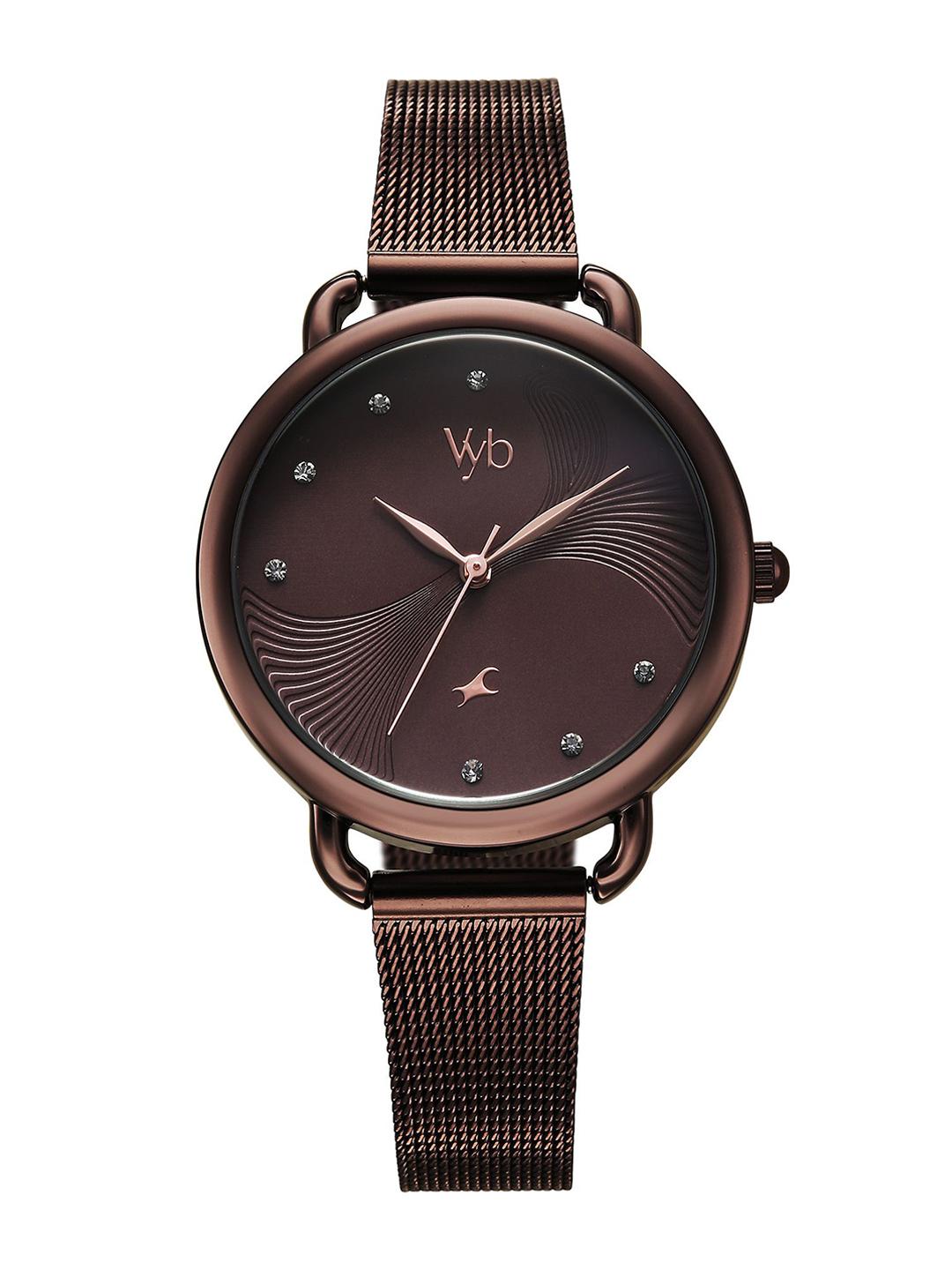 Buy Fastrack Women Round Dial & Stainless Steel Straps Analogue Running ...