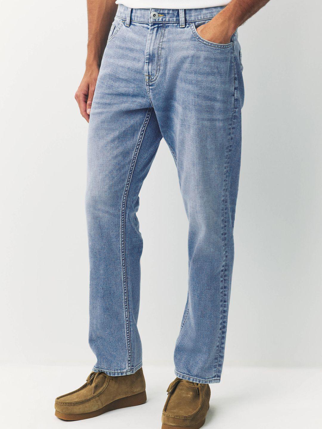 NEXT Men Slim Fit Mid-Rise Light Fade Lightweight Stretchable Jeans