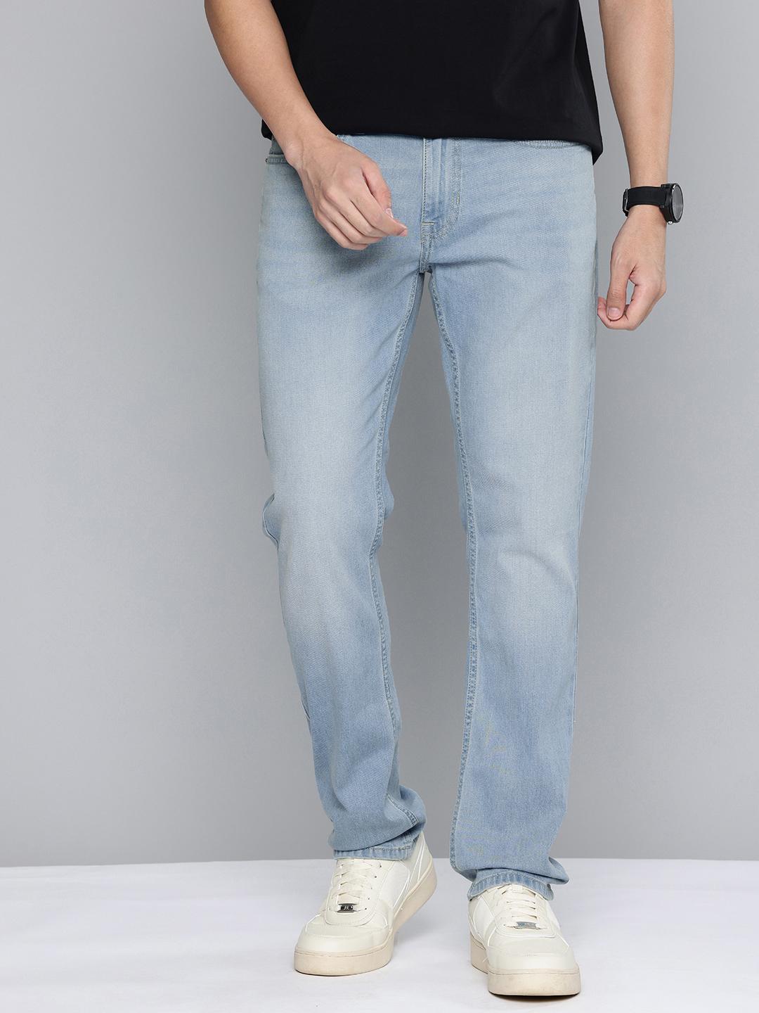 Flying Machine Men Freddie Slim Straight Fit Heavy Fade Stretchable Jeans