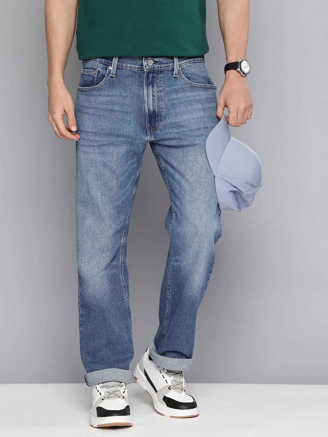 Levis Men 513 Straight Fit Heavy Fade Stretchable Jeans