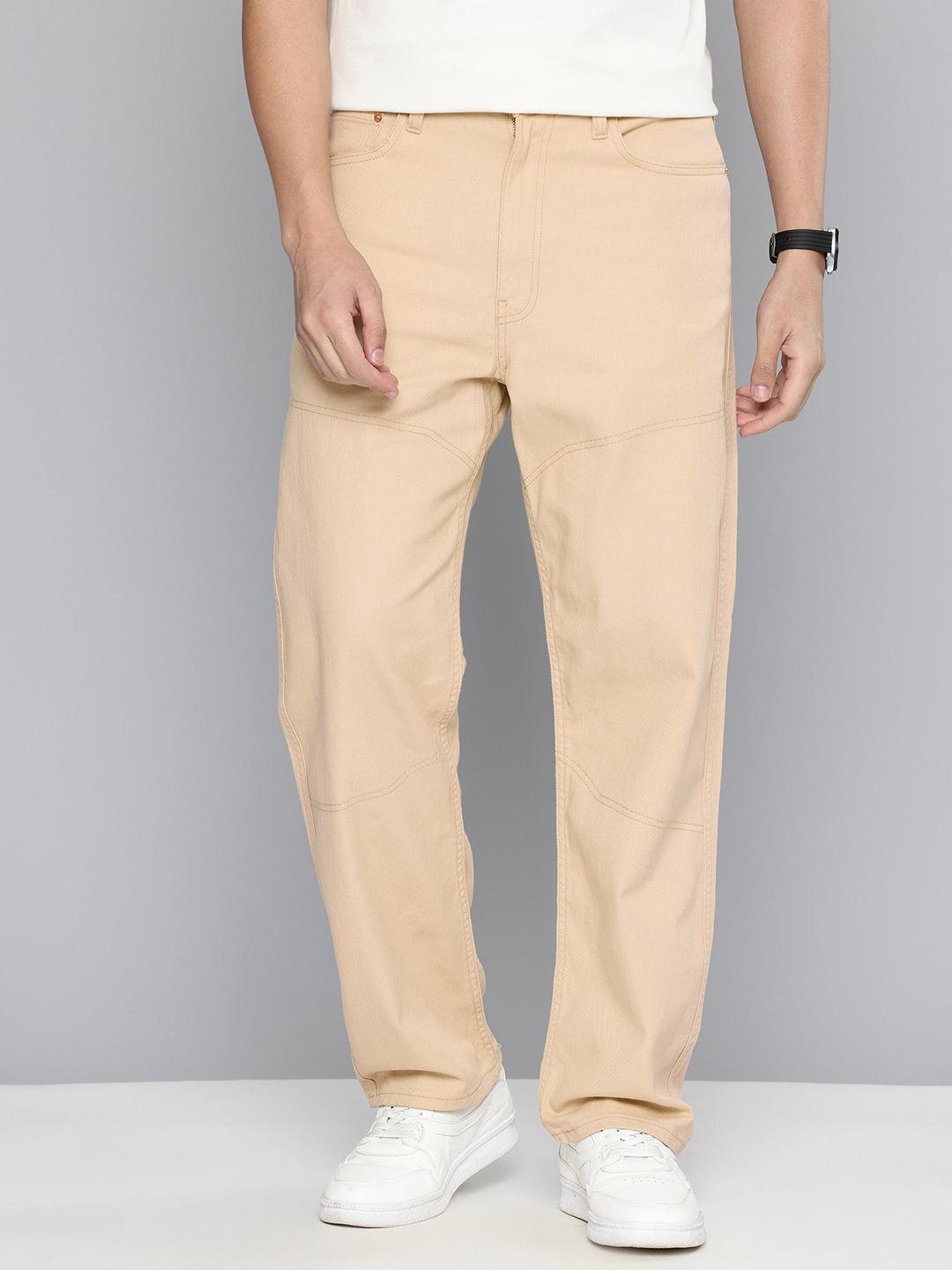 Levis Men 568 Loose Straight Fit Mid-Rise Pure Cotton Jeans