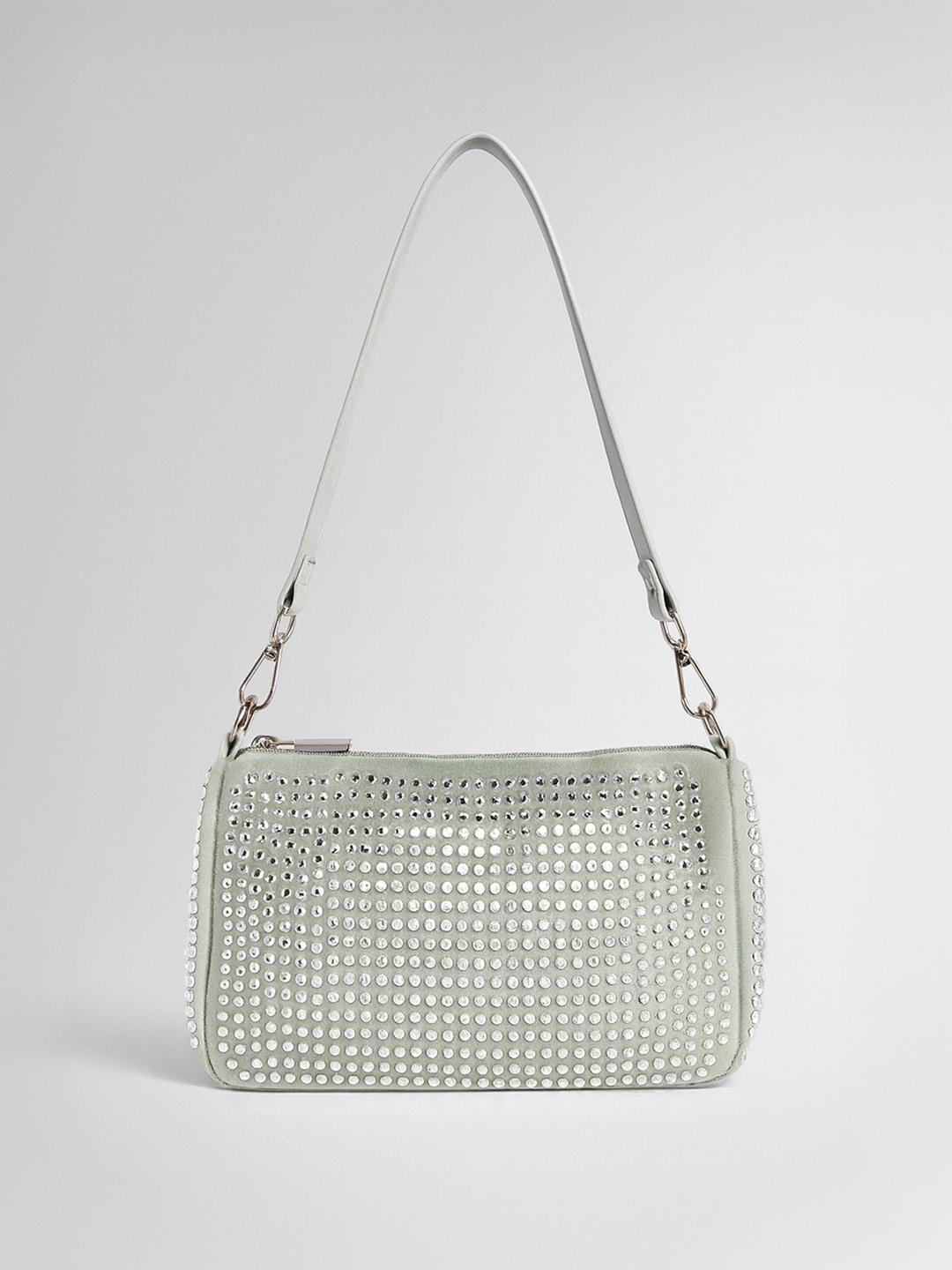 Buy Lino Perros Embellished Synthetic Leather Mini Structured Shoulder Bag -  - Accessories for Women