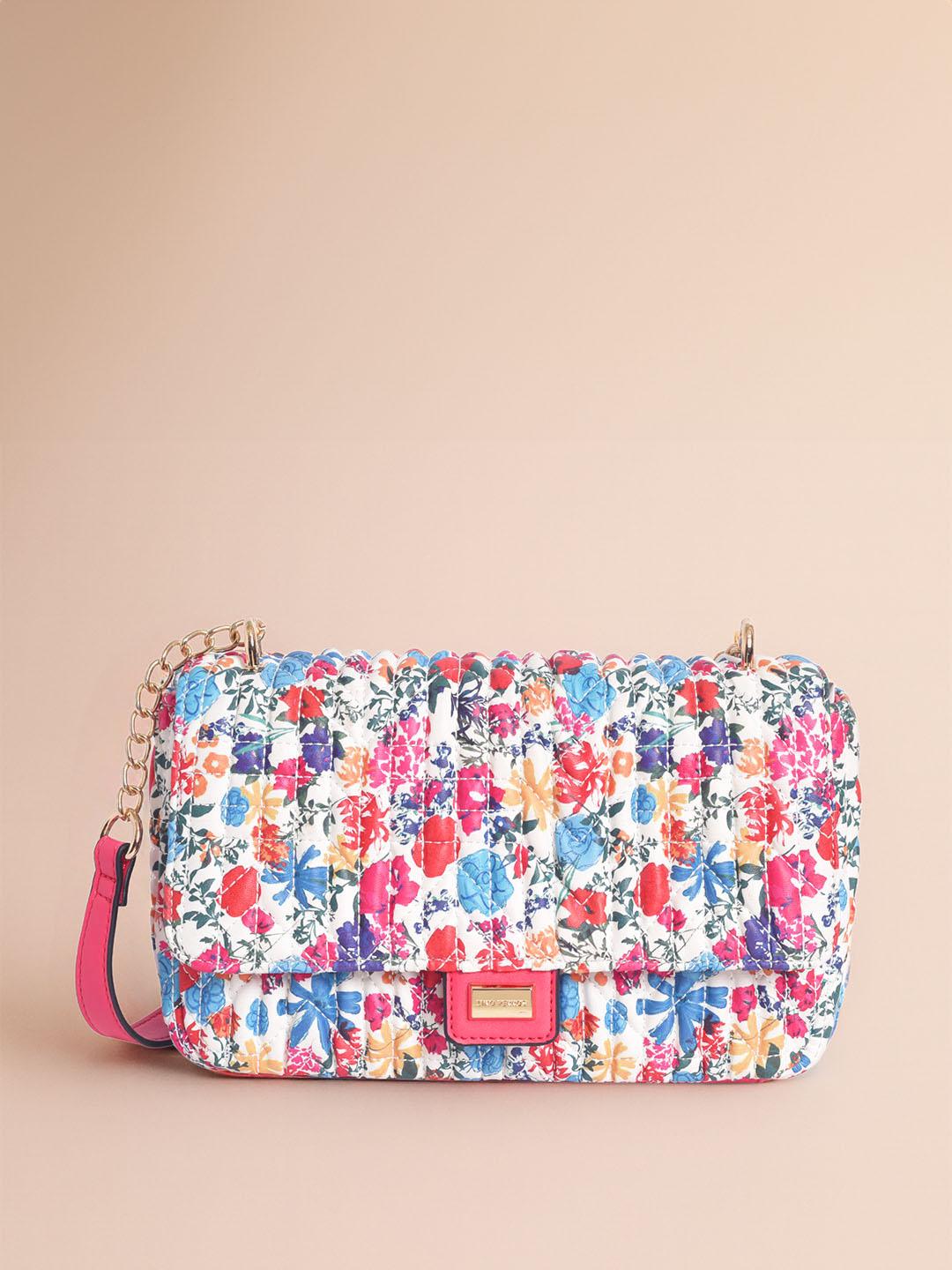 Buy Lino Perros Floral Printed Medium Structured Shoulder Bag - - Accessories for Women
