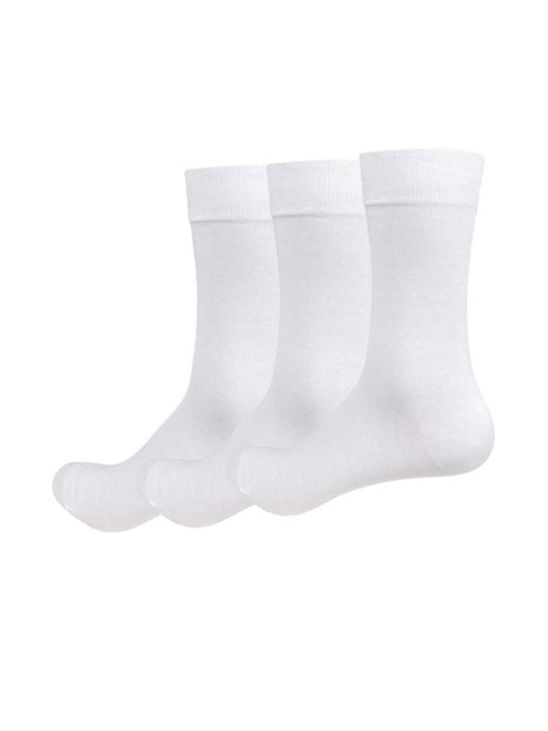 Buy Akeeta Unisex Pack Of 3 White Calf Length Socks -  - Accessories for Unisex