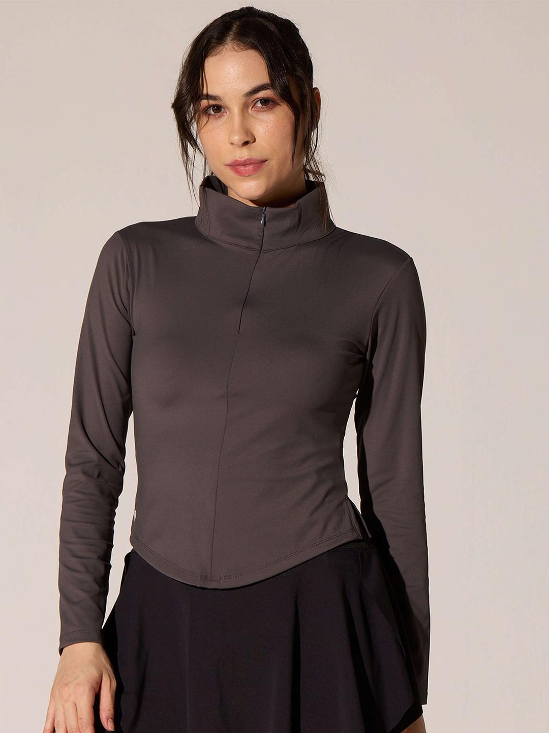 CAVA Women Geometric Lightweight Crop Running Sporty Jacket