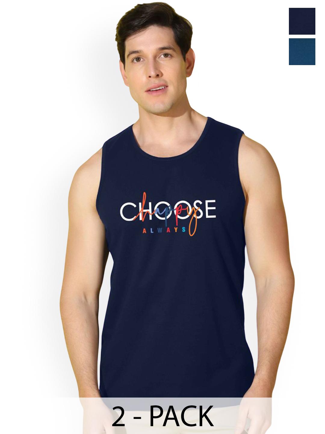 Buy SLOWLORIS Men Pack Of 2 Printed Gym Vest -  - Apparel for Men