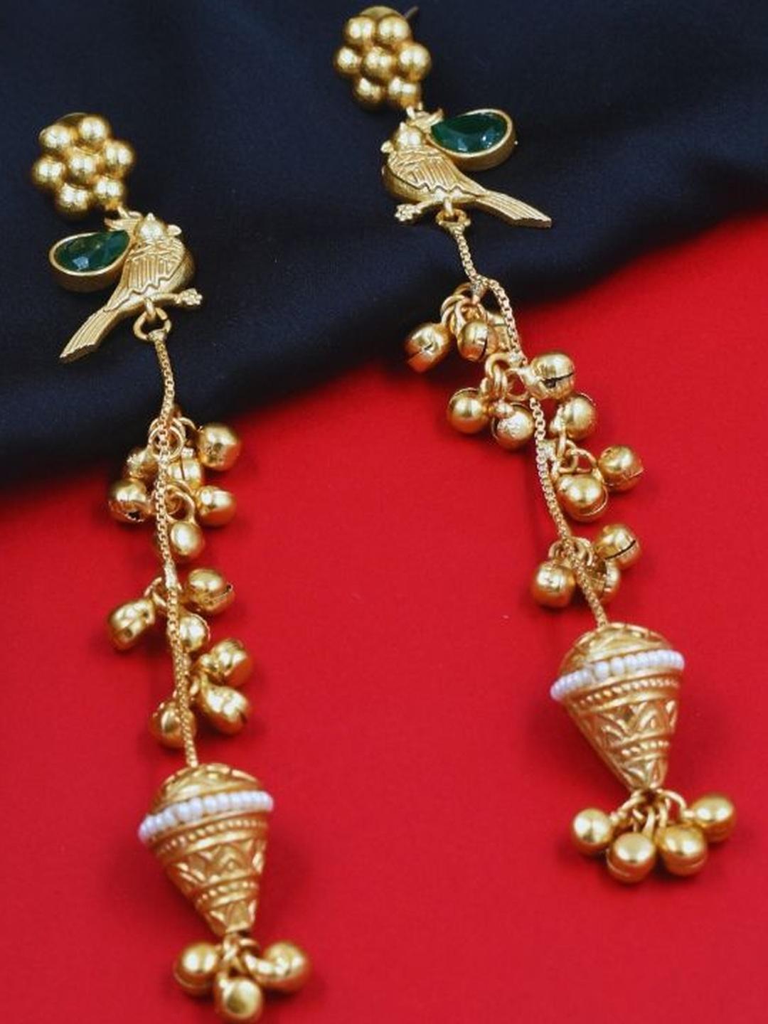Buy J & C Fashion Arena Women Gold Plated Chandelier Artificial Beads Drop Earrings - - Accessories for Women