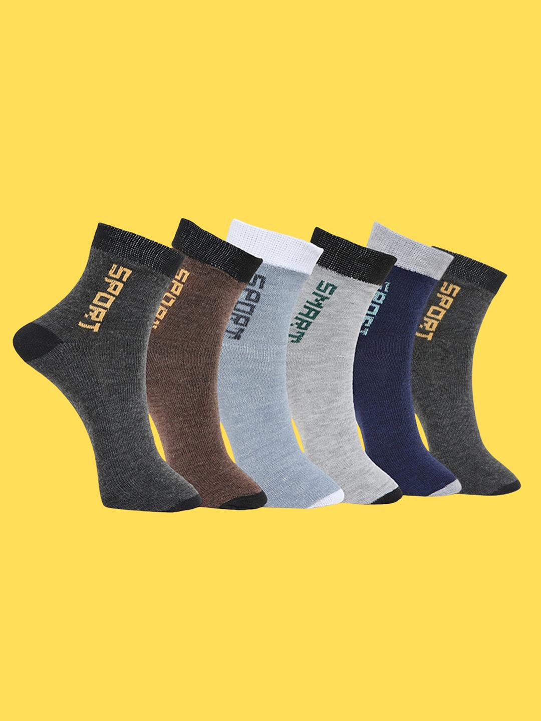 Buy MJE Pack Of 6 Patterned Cotton Ankle Length Socks - - Accessories for Men