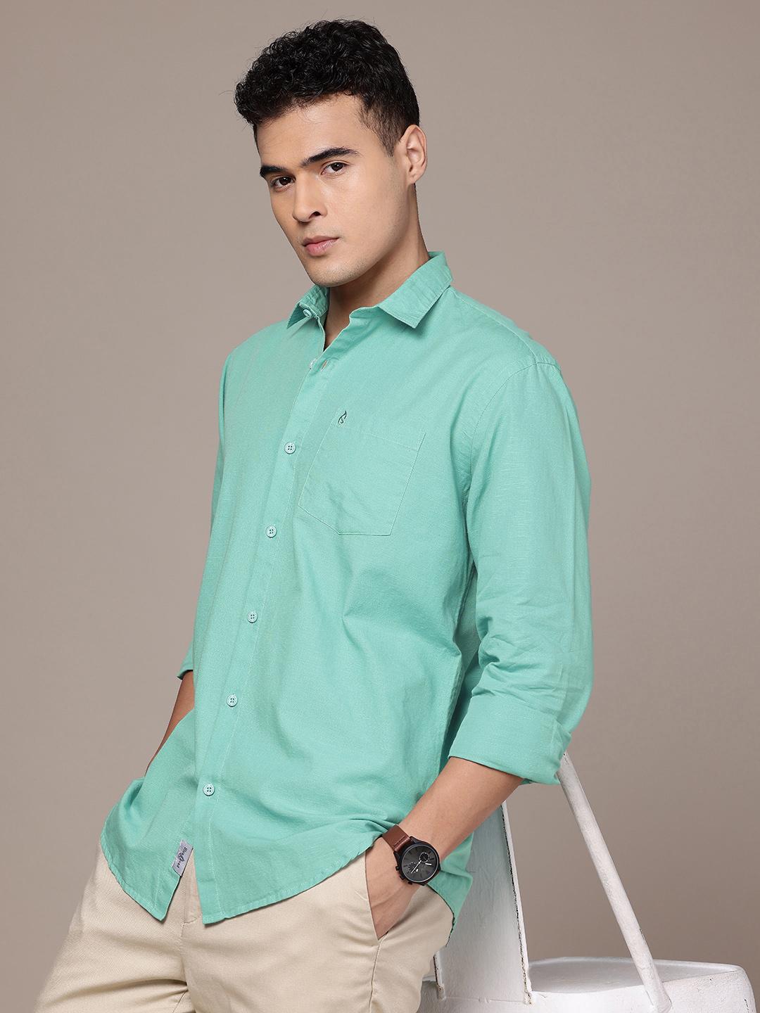 BS BLUE SQUAD Cotton Linen Casual Shirt