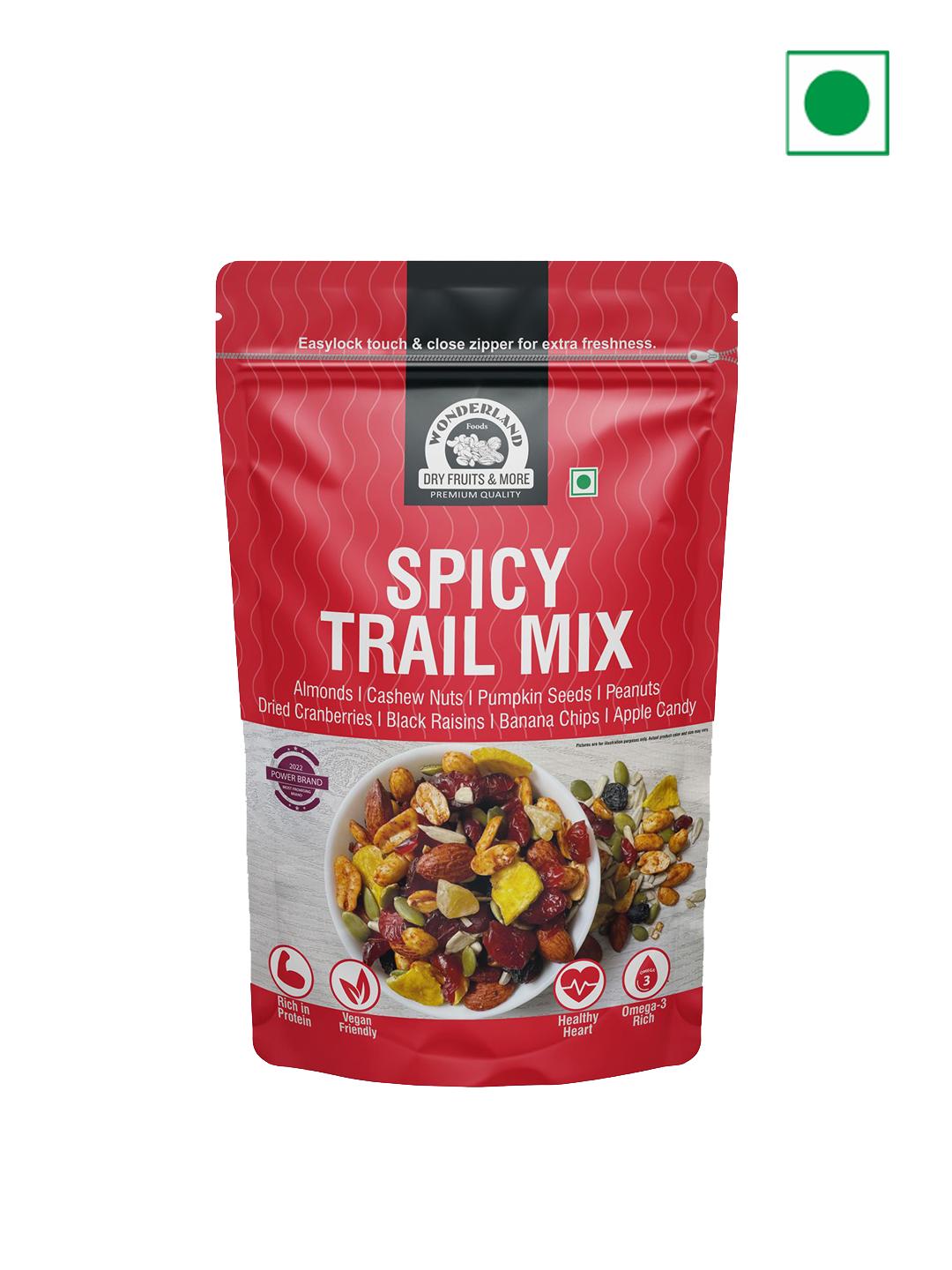 Buy Wonderland Foods Spicy Trail Mix 100g - Nuts Seeds And Dried Fruits ...