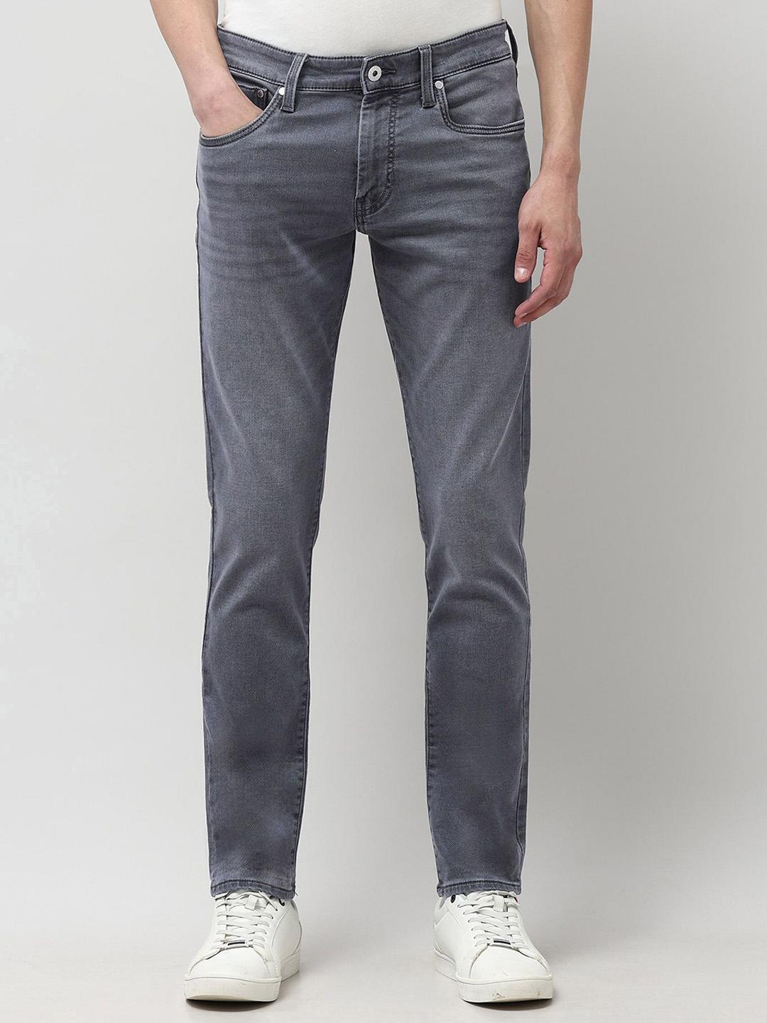 U.S. Polo Assn. Denim Co. Men Tapered Fit Mid-Rise Light Fade Jeans