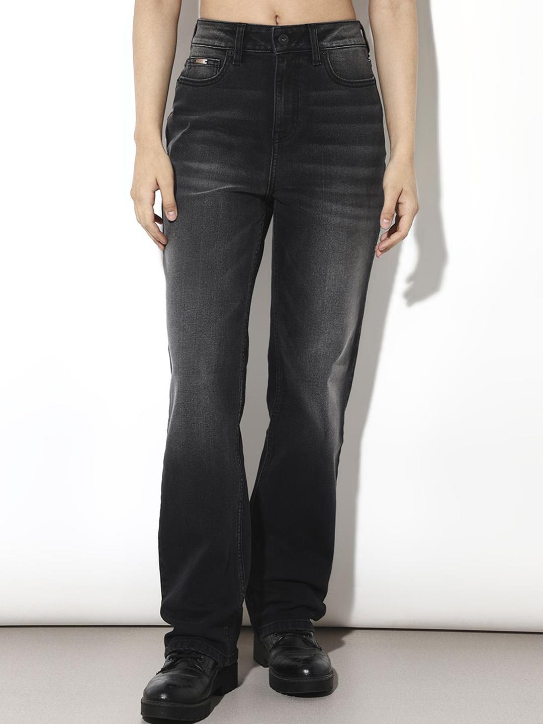 ONLY Women Straight Fit High-Rise Light Fade Stretchable Jeans