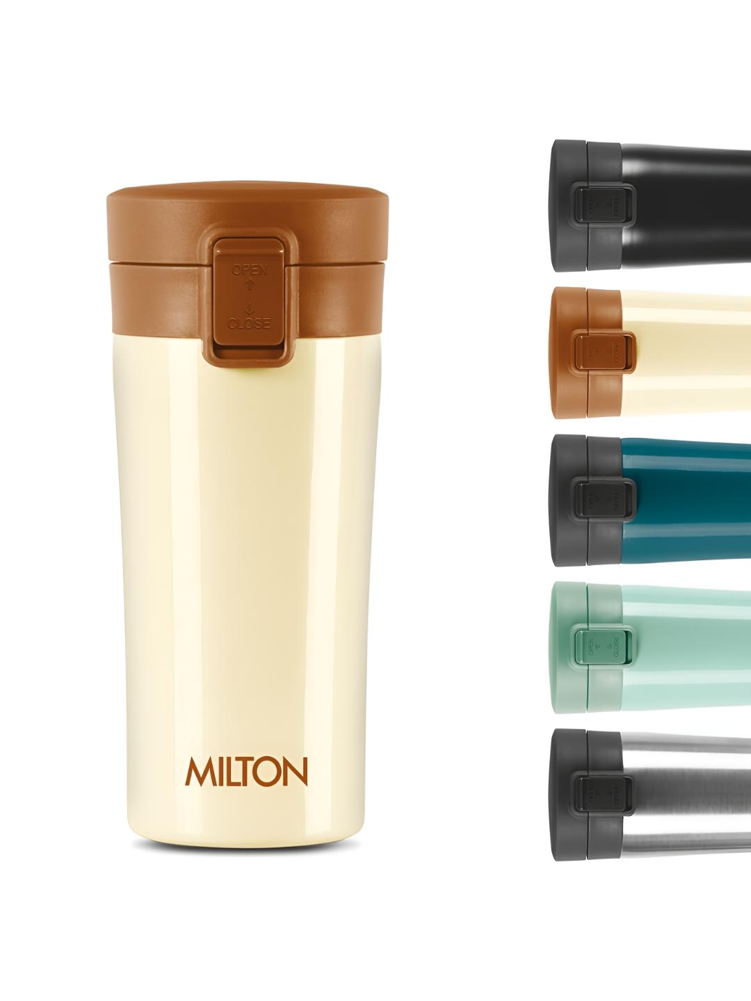 Buy Milton Thermosteel Vacuum Insulated Travel Coffee Mug Ivory With Strainer, 1PC 300ml - - Home for Unisex