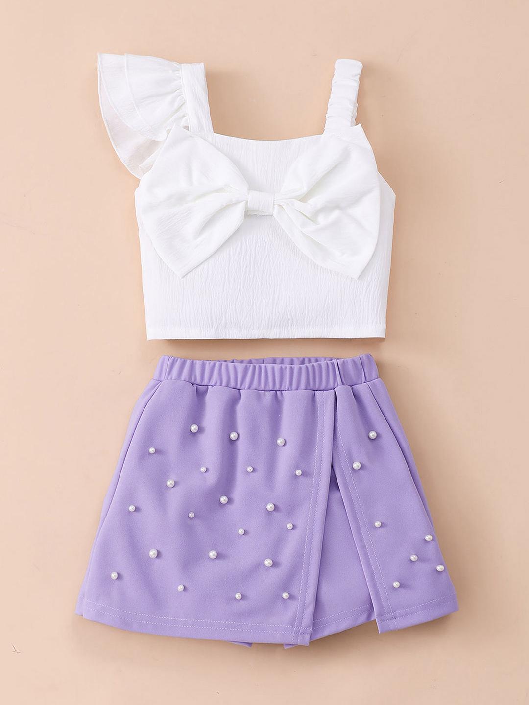 Buy Hopscotch Girls White Polyester Clothing Set - - Apparel for Girls