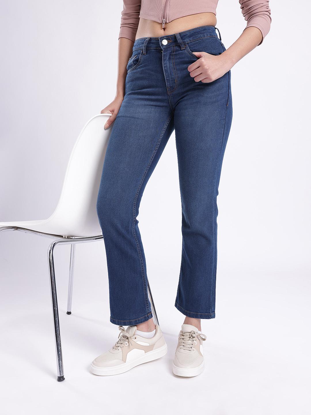glitchez Women Straight Fit Light Fade Jeans