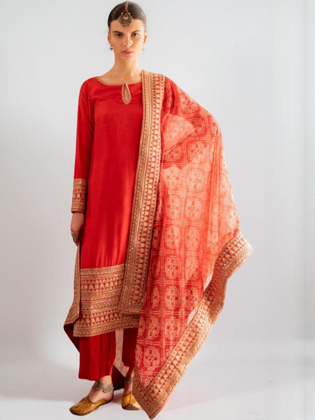 Buy HERE&NOW Women Red Kurta Sets -  - Apparel for Women