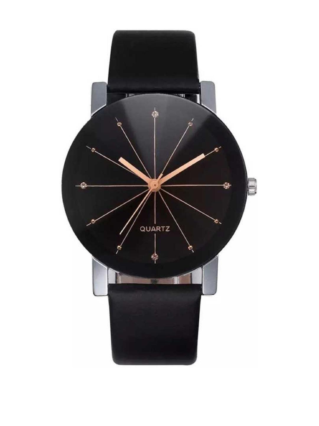 Buy SZN Men Crystals Stud Dial & Leather Straps Analogue Watch -  - Accessories for Men