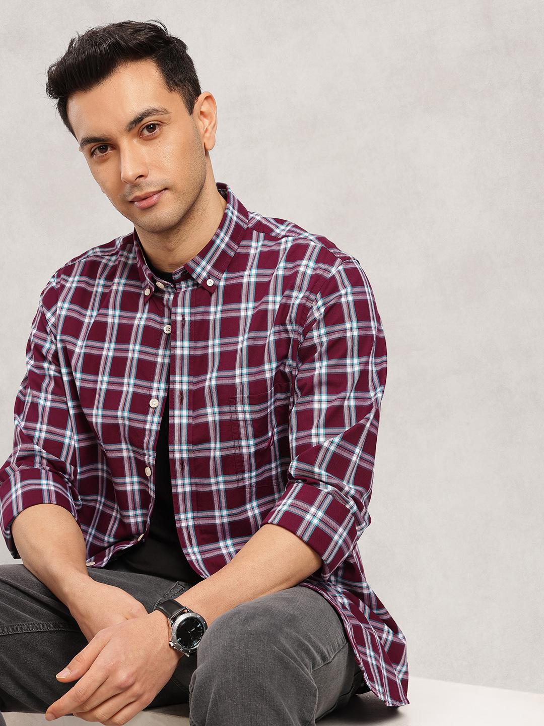 Buy Nautica Classic Fit Checked Pure Cotton Casual Shirt -  - Apparel for Men