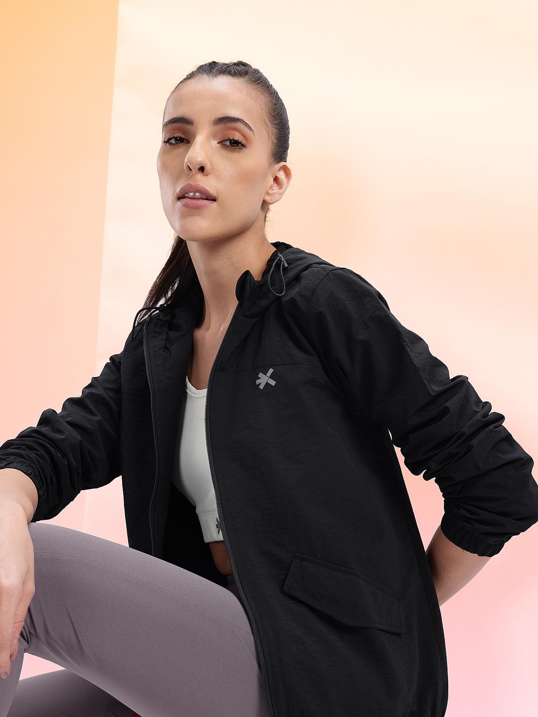 HRX by Hrithik Roshan Women Reflective Detail Hooded Running Sporty Jacket