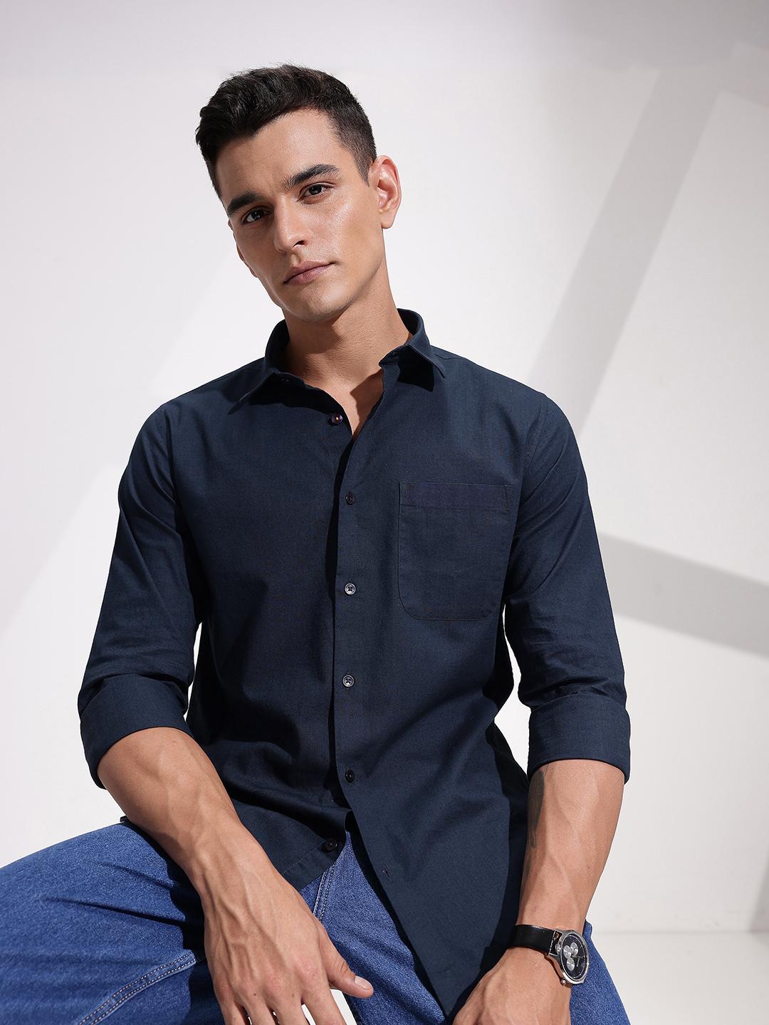INVICTUS Slim Fit Pure Cotton Casual Shirt