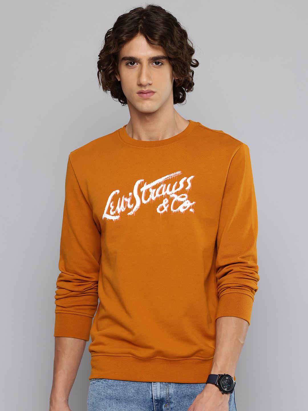 Levis Brand Logo Printed Pure Cotton Sweatshirt