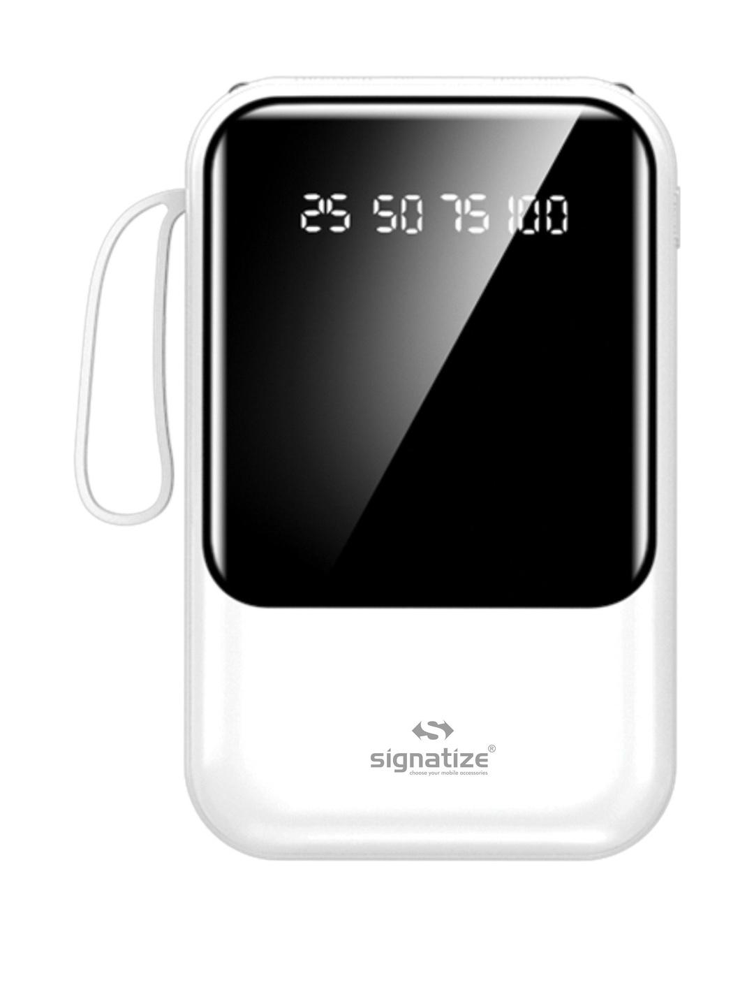 Buy Signatize White 10000mAh LED Display 22W Fast Charging Smart Chip ...