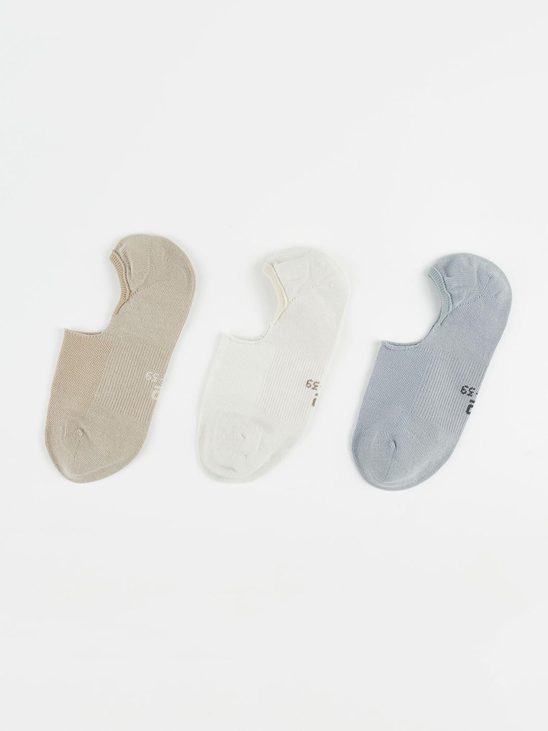 Buy Decathlon Newfeel Unisex Grey White And Beige X3 Eco Sand Stability Walking Socks - - Accessories for Unisex