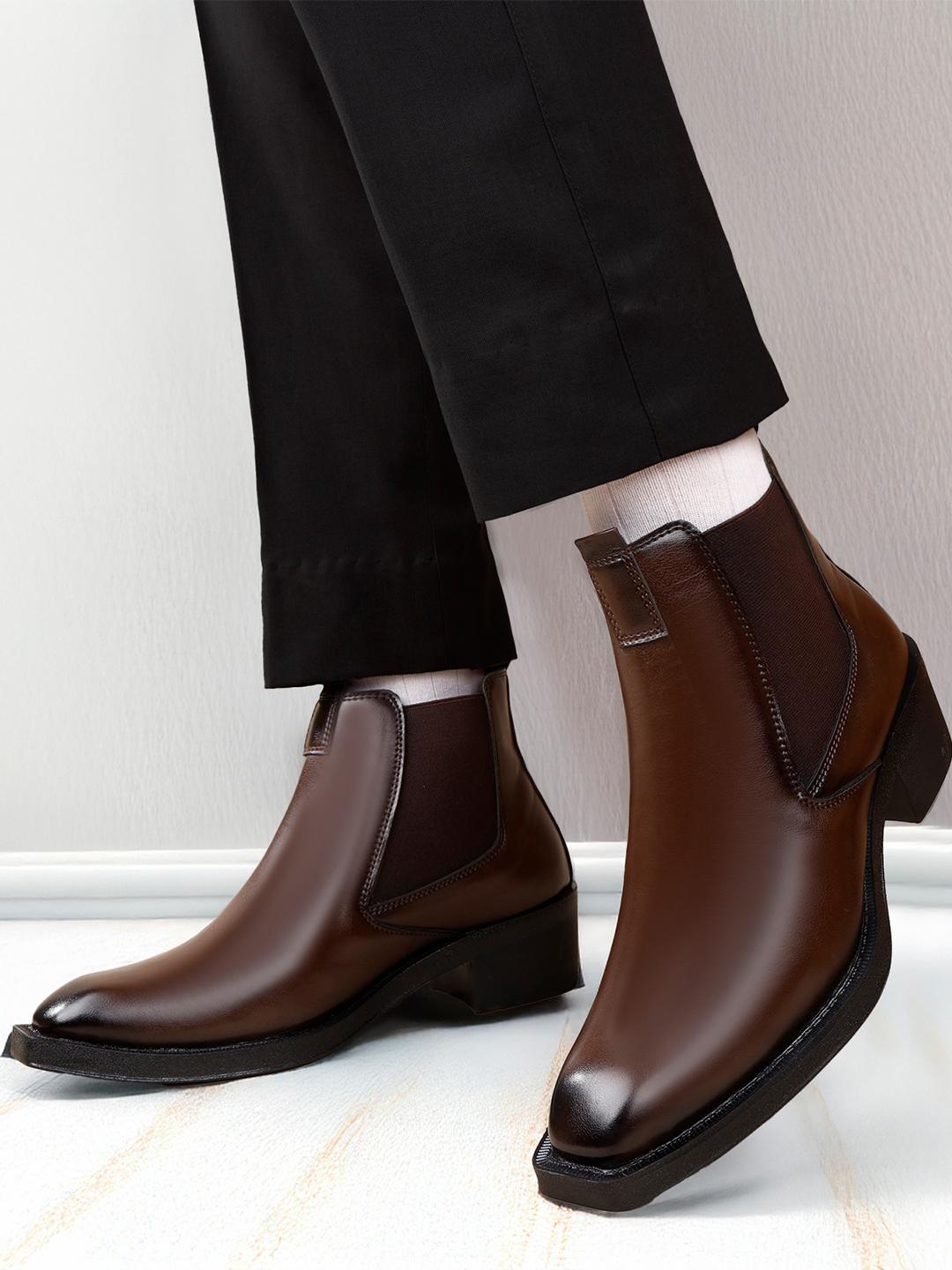 Buy Bxxy Men 2 Inch Height Increasing High Heel Ankle Chelsea Boots - - Footwear for Men