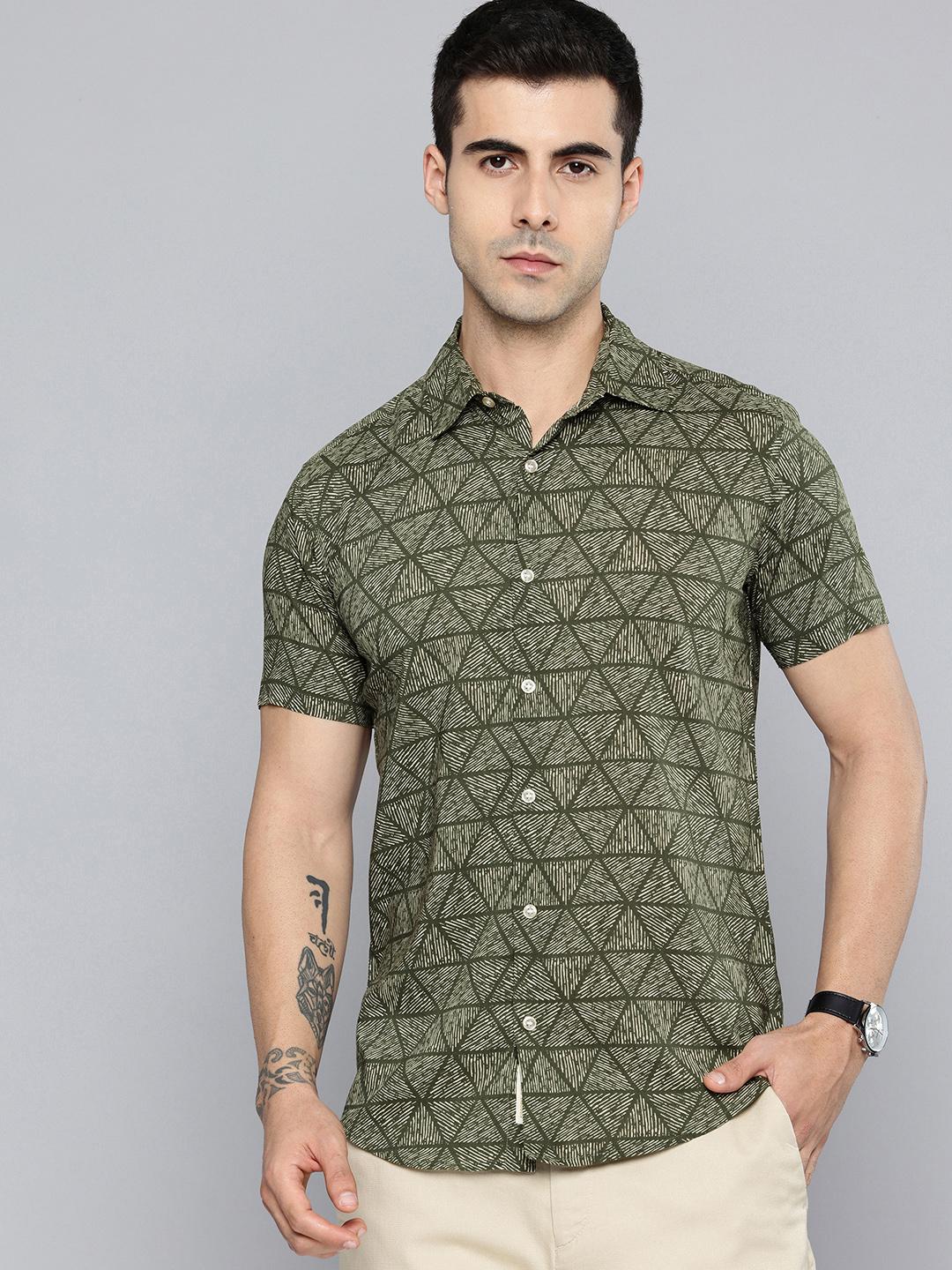 Mufti Slim Fit Printed Casual Shirt