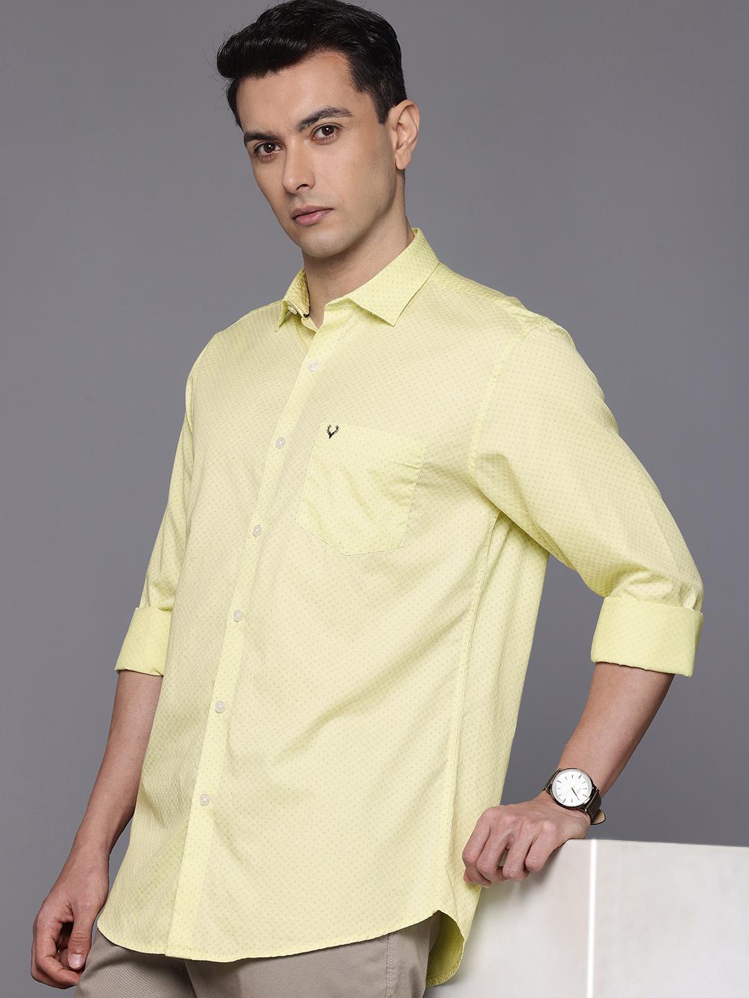 Allen Solly Classic Fit Micro Ditsy Printed Pure Cotton Casual Shirt
