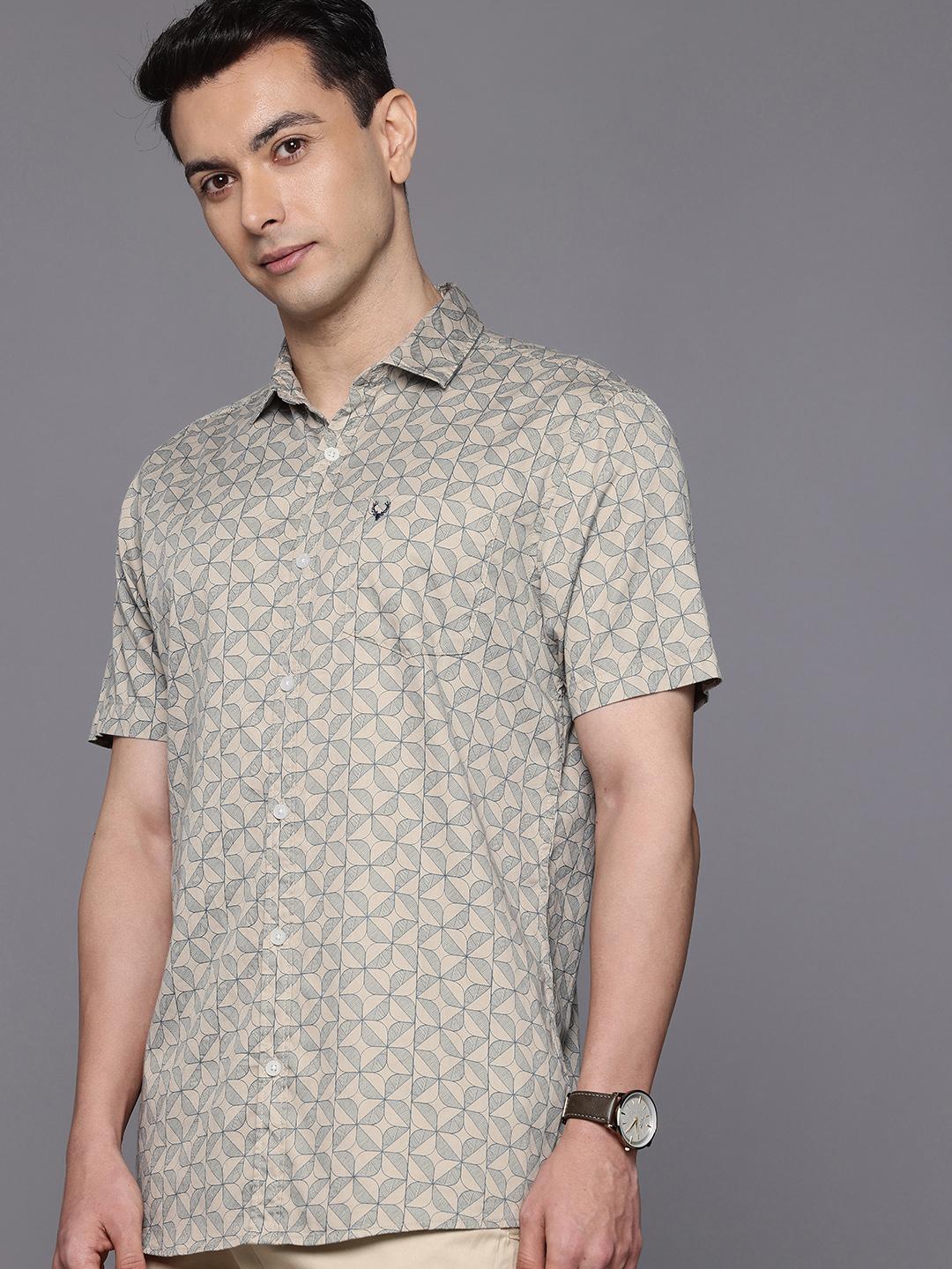 Allen Solly Custom Slim Fit Floral Printed Pure Cotton Casual Shirt