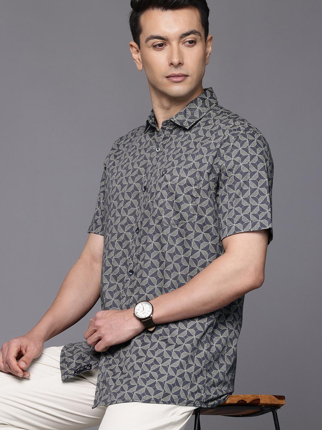 Allen Solly Custom Slim Fit Floral Printed Pure Cotton Casual Shirt