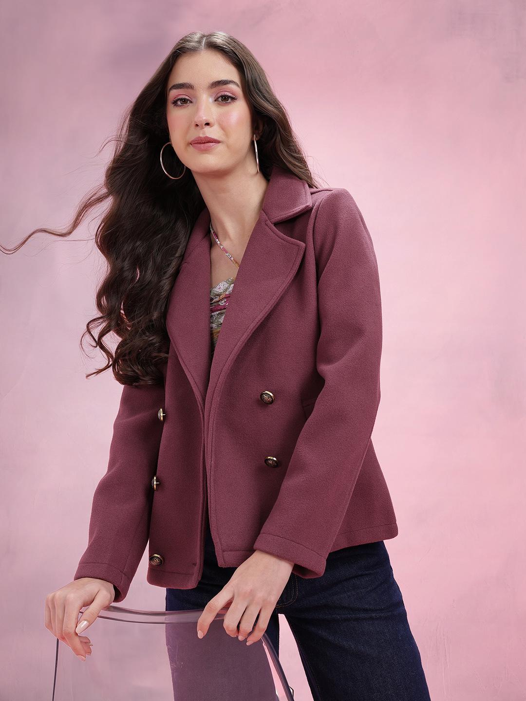 Delphine Short Womens Coat With Notched Collar For Modern Women Refined Style And Everyday Chic main image 0