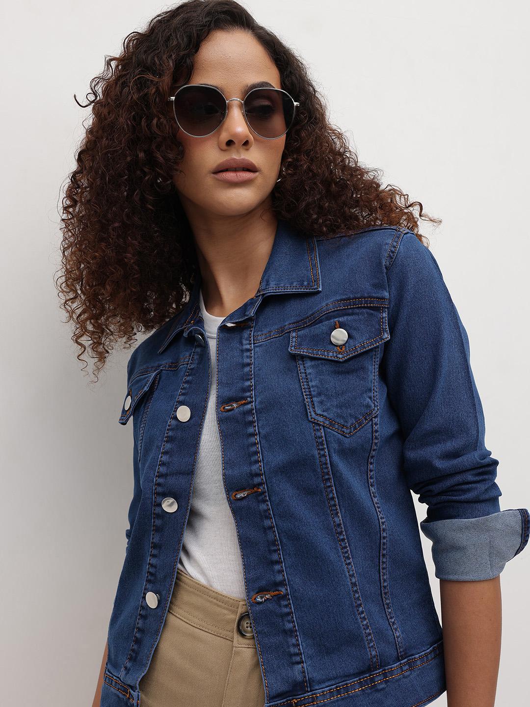 The Roadster Life Co. Spread Collar Regular Denim Jacket