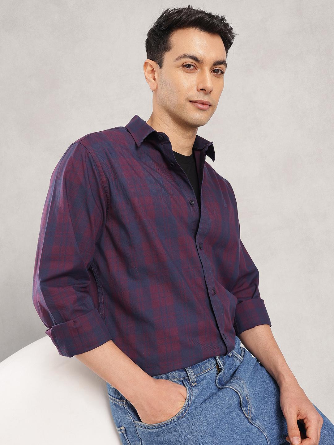 Nautica Pure Cotton Classic Fit Checked Casual Shirt