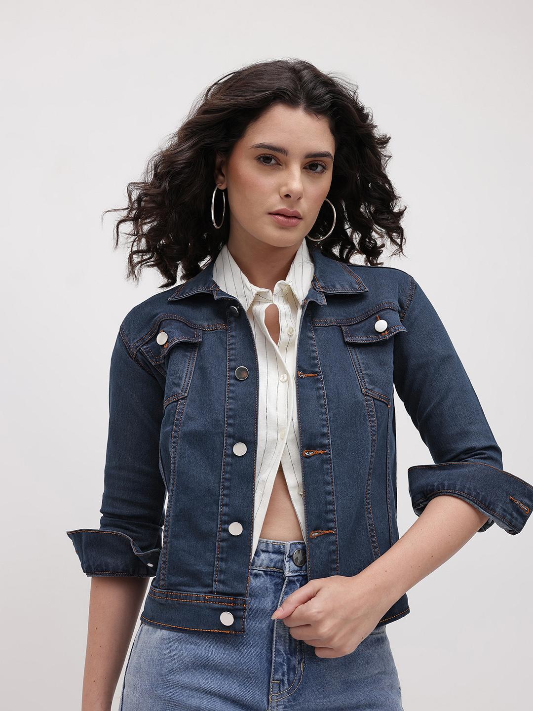 The Roadster Life Co. Spread Collar Denim Jacket